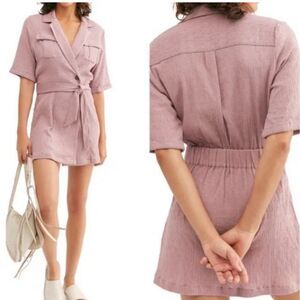 Free People Clementine Wrap Dress Purple-Size XS